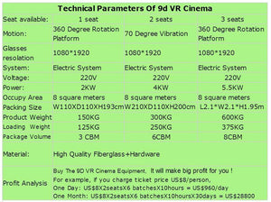 Wholesale 9D Cinema Chair Sets, VR Virtual Reality Chairs